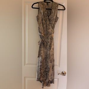 White House Black Market wrap dress with slip - size 0